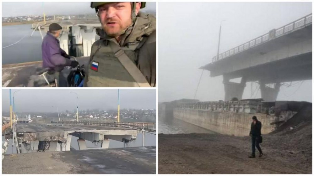 De frica ucrainenilor, rușii au aruncat în aer podul strategic Antonivski de lângă Herson